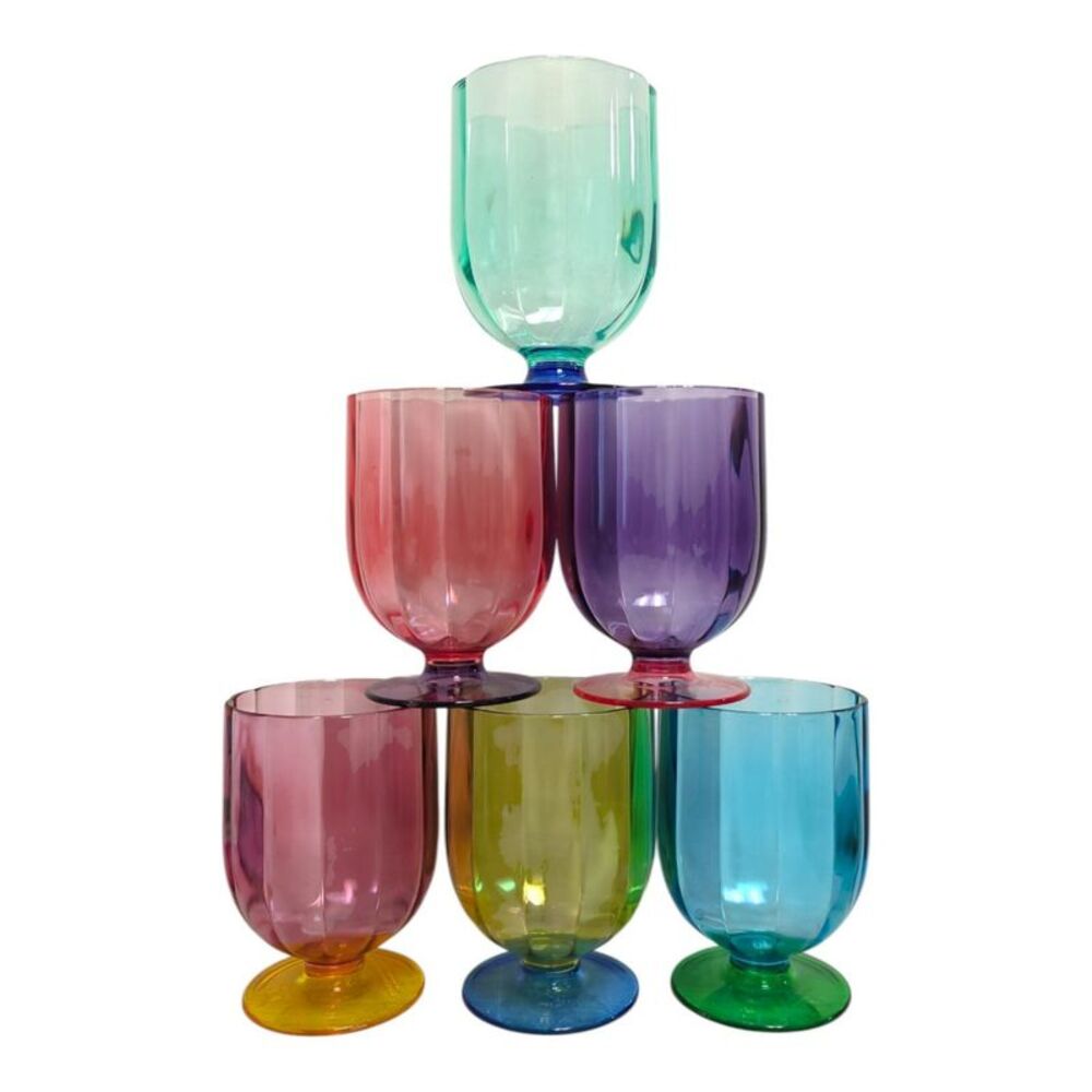Member's Mark 6-Piece Outdoor 2-Tone Stackable Goblets